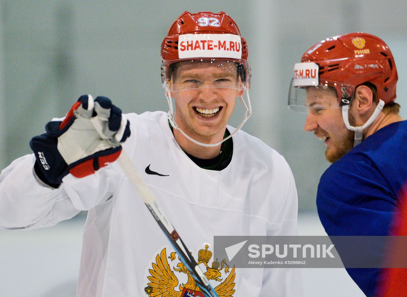 Russian national hockey team holds training session