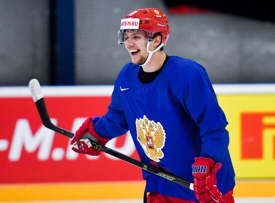 Russian national hockey team holds training session