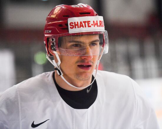 Russian national hockey team holds training session