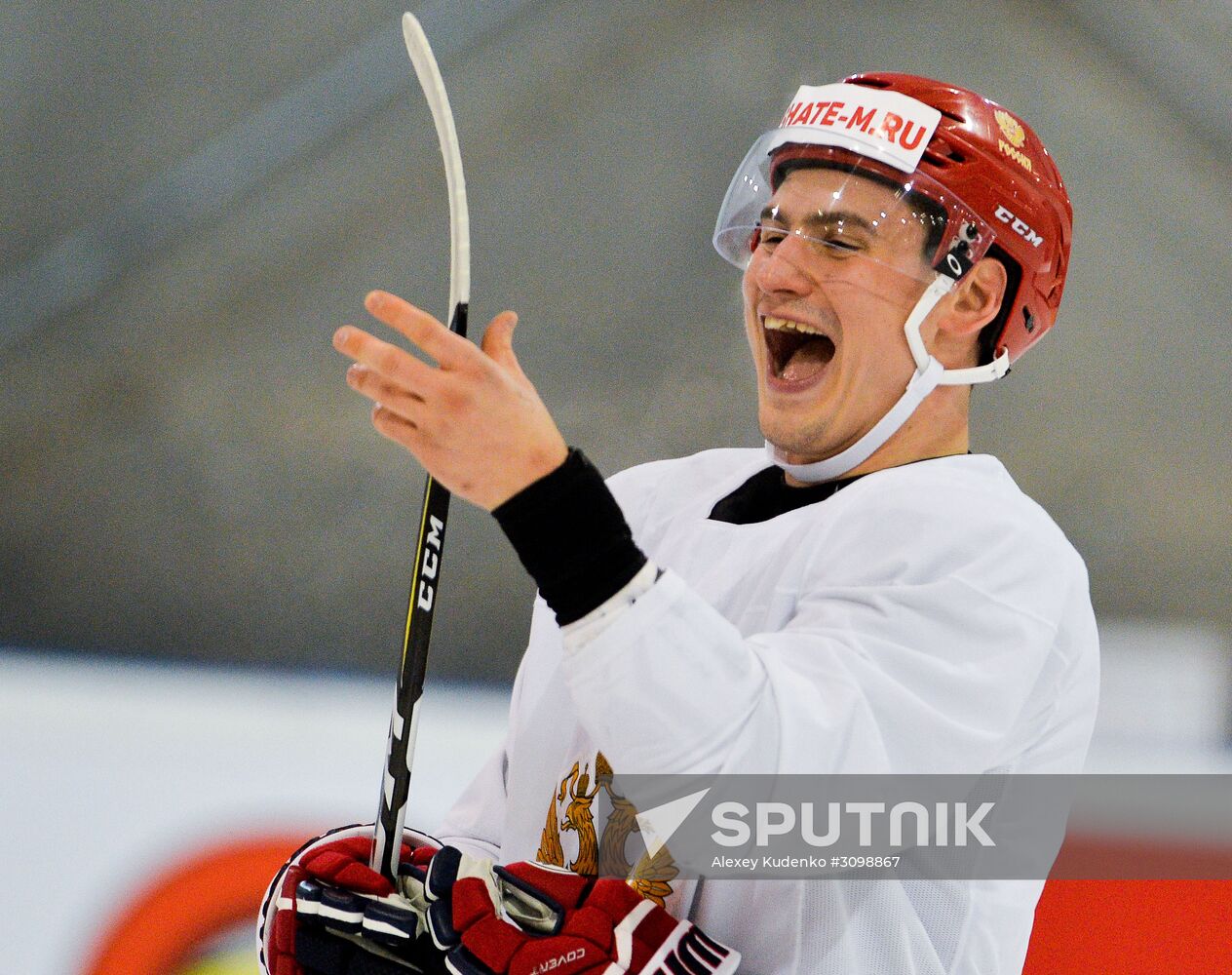 Russian national hockey team holds training session