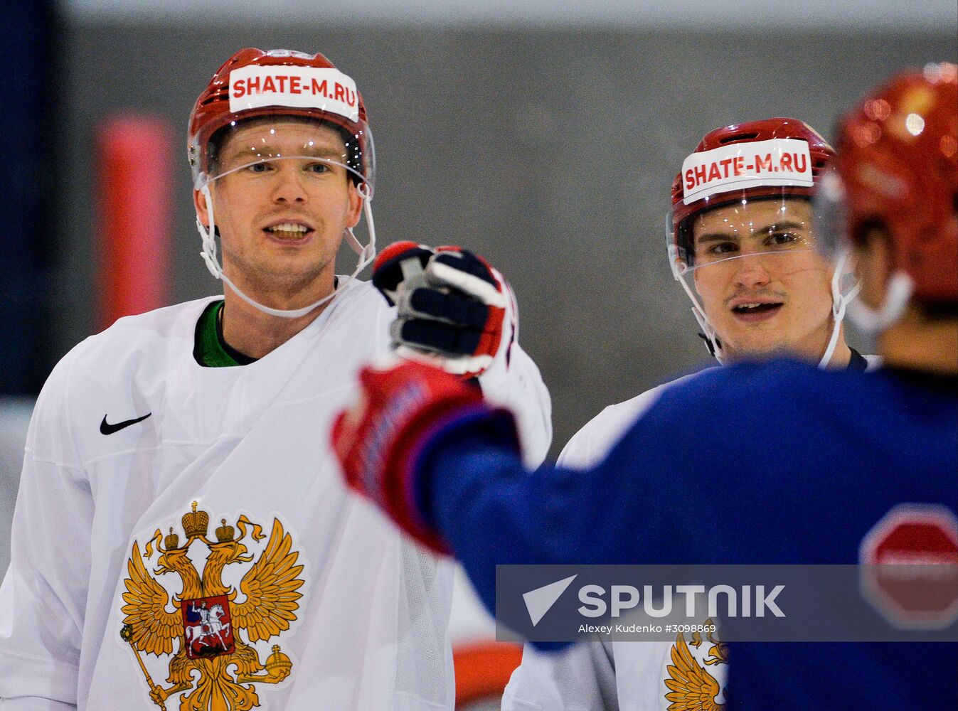 Russian national hockey team holds training session