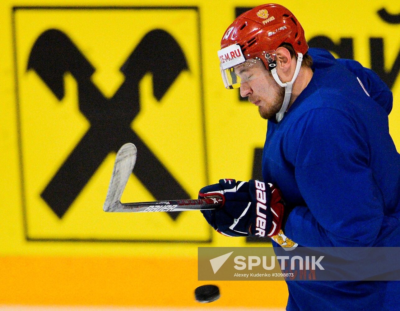 Russian national hockey team holds training session