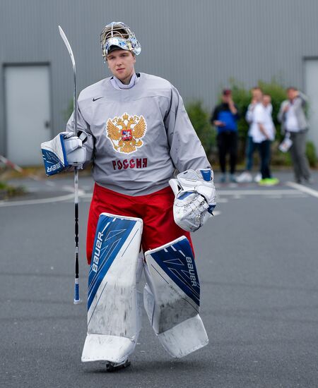 Russian national hockey team holds training session