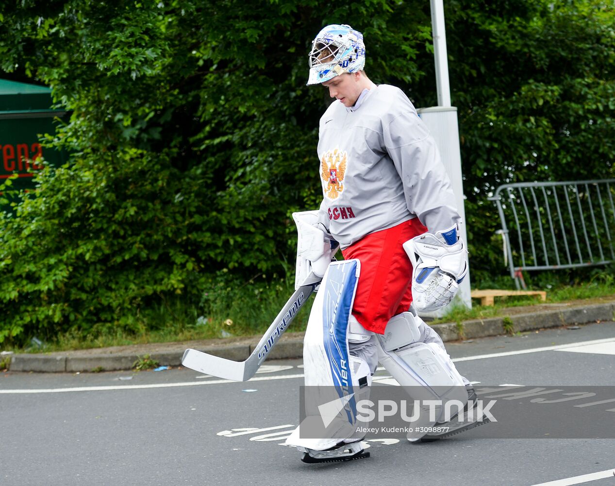 Russian national hockey team holds training session