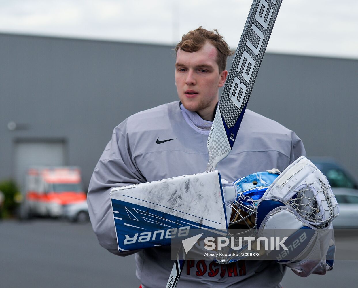 Russian national hockey team holds training session