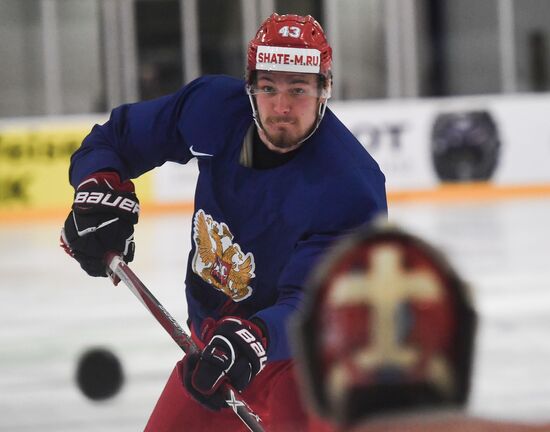 Russian national hockey team holds training session