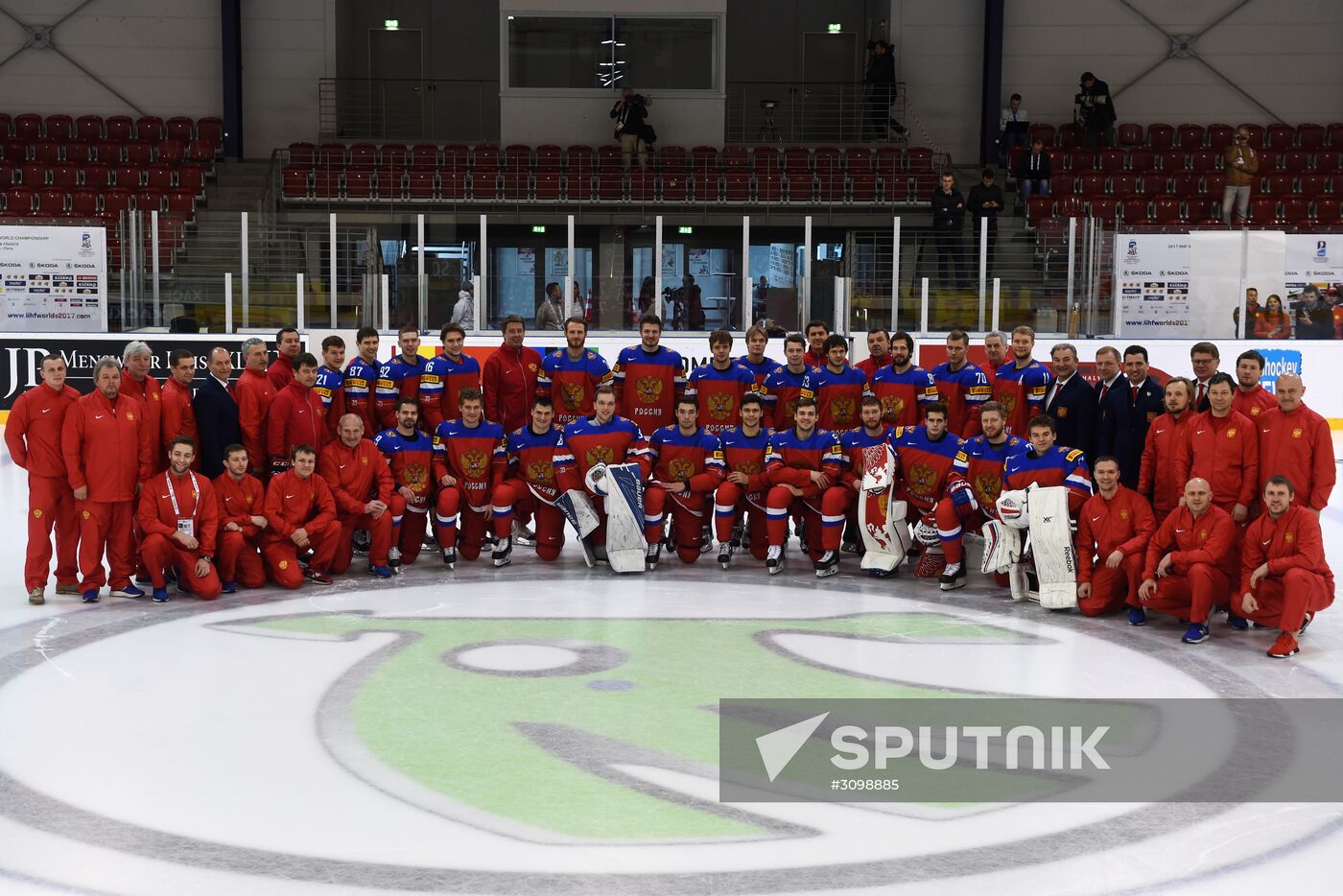 Russian national hockey team holds training session