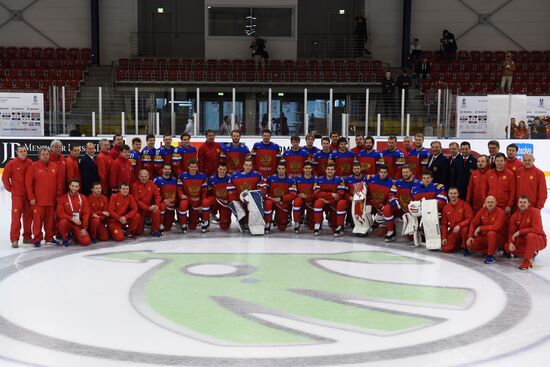 Russian national hockey team holds training session