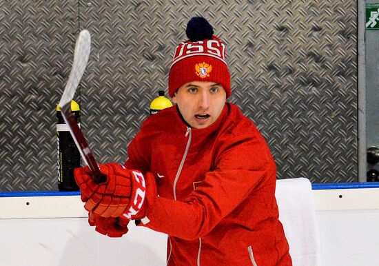 Russian national hockey team holds training session