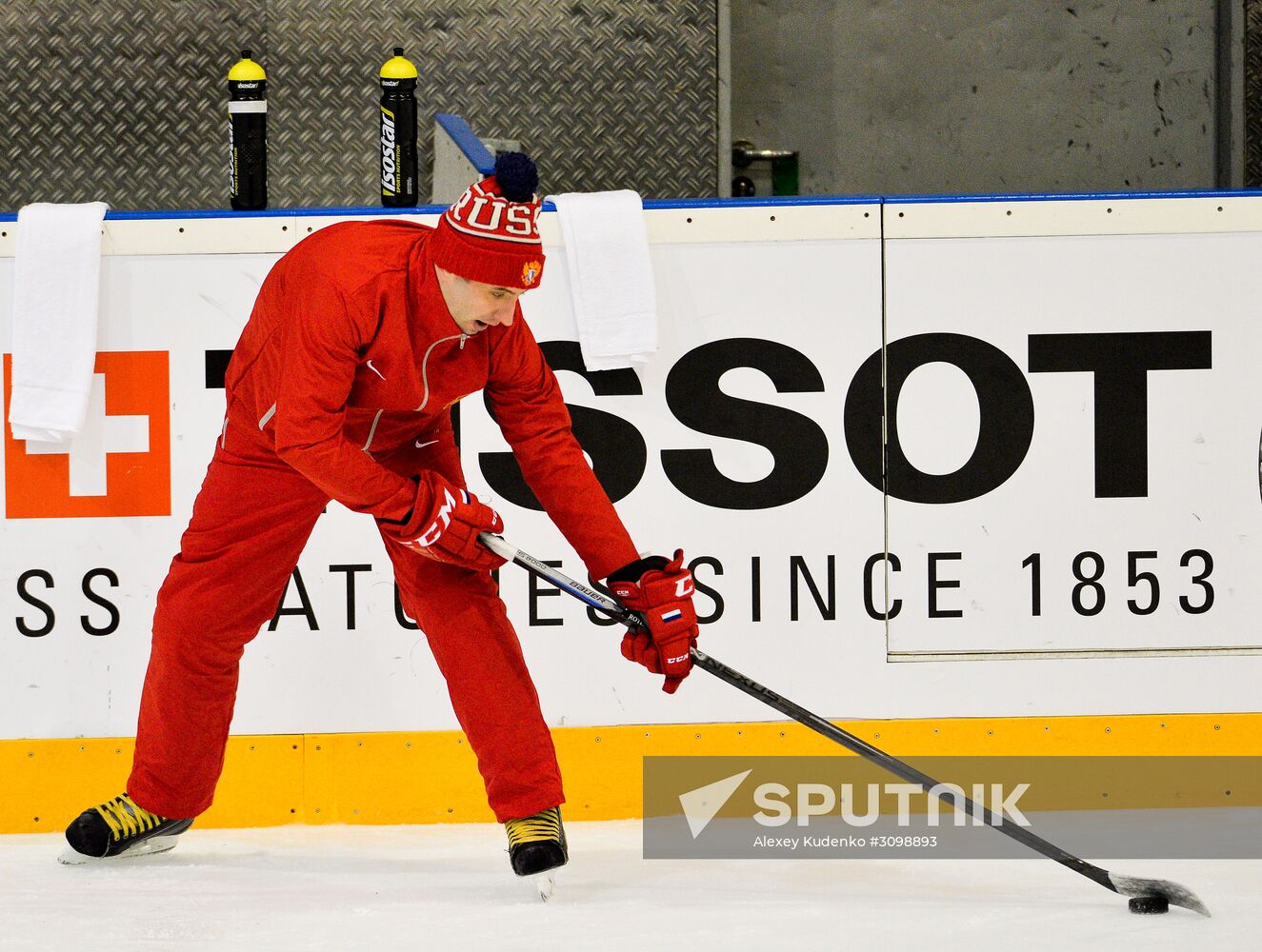 Russian national hockey team holds training session