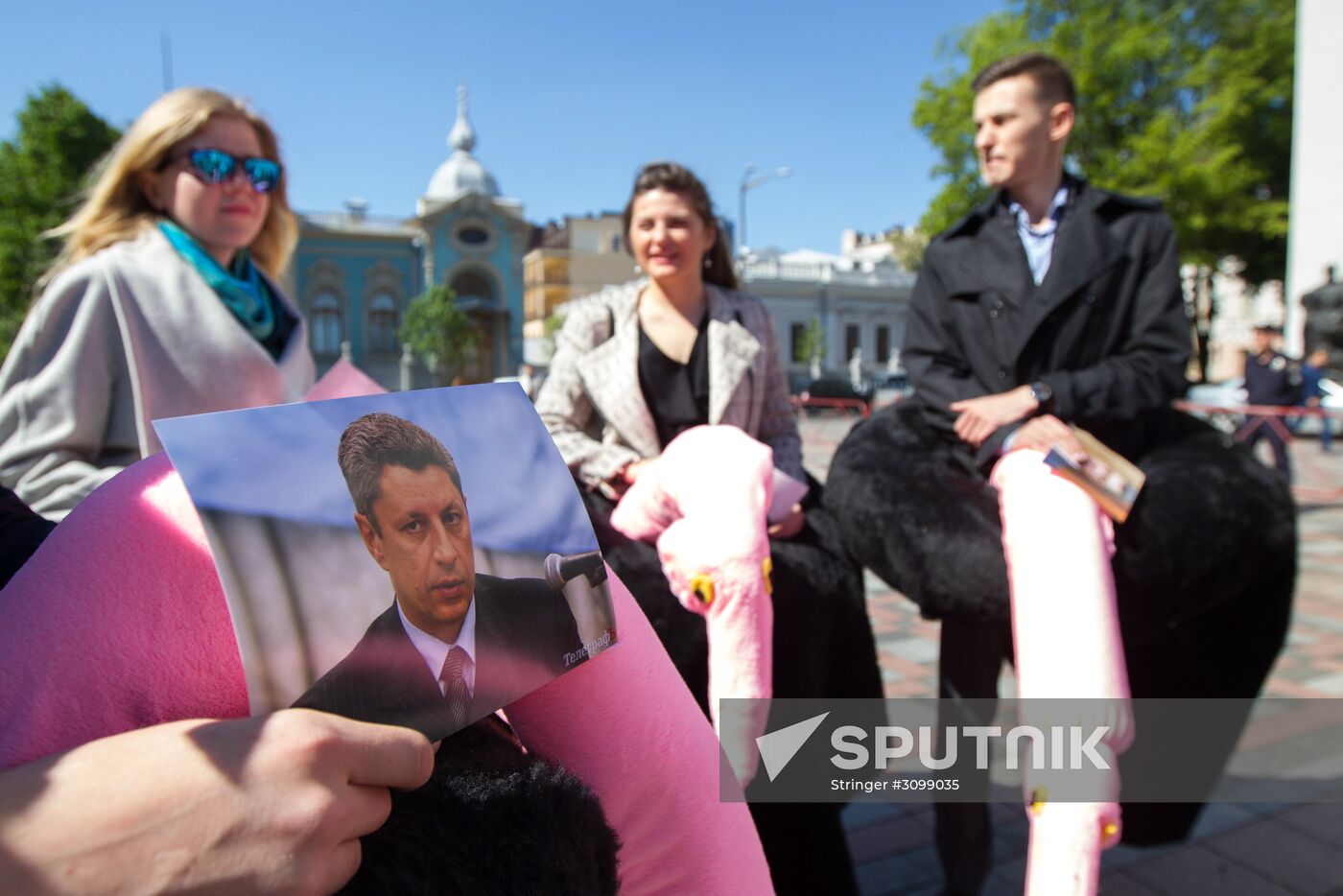 Ostrich Parade action in Kiev
