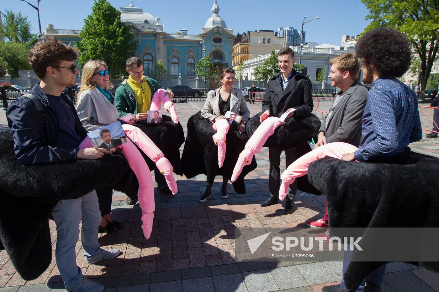 Ostrich Parade action in Kiev