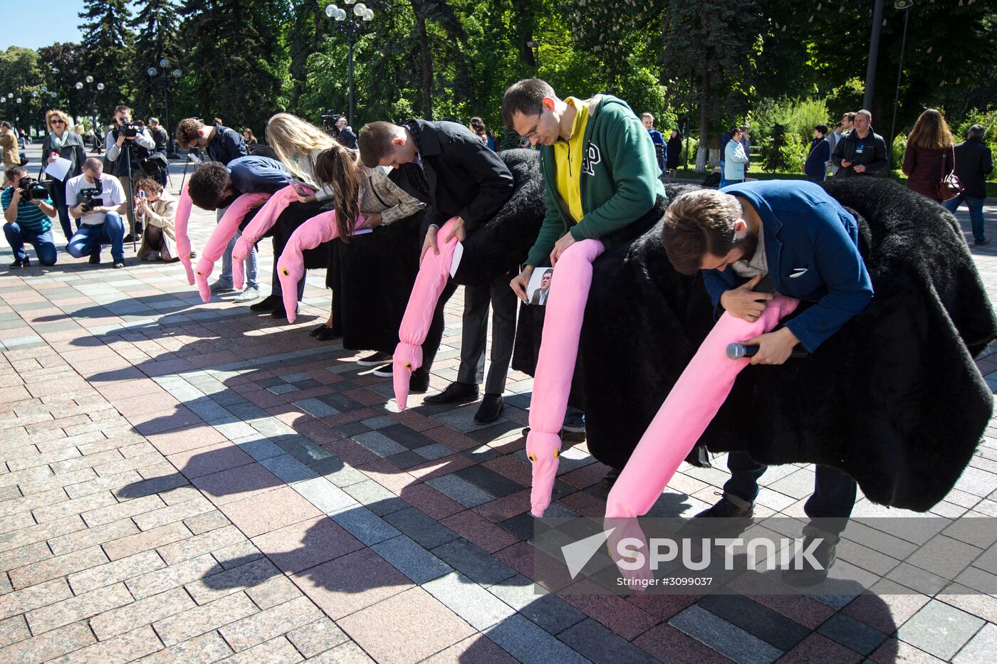 Ostrich Parade action in Kiev