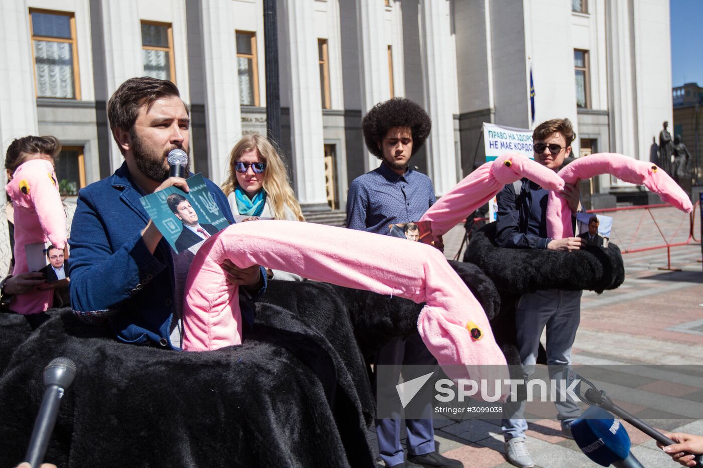 Ostrich Parade action in Kiev