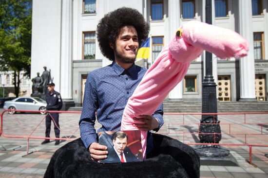 Ostrich Parade action in Kiev