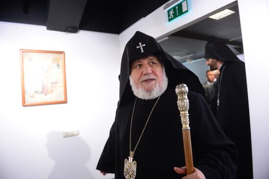 Supreme Patriarch and Catholicos of All Armenians Karekin II arrives in Moscow