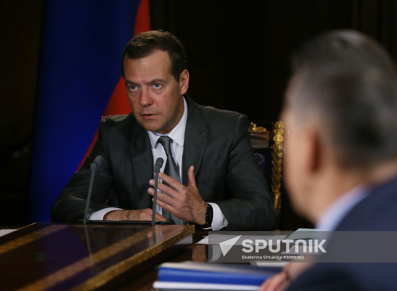 Russian Prime Minister Dmitry Medvedev chairs meeting with his deputies