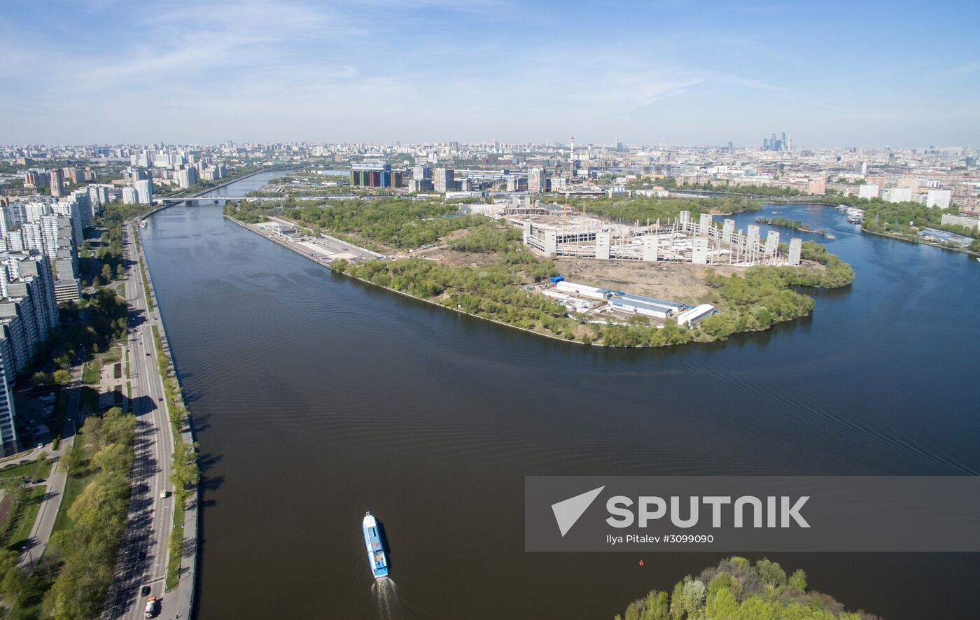 Nagatino bottom land in Moscow