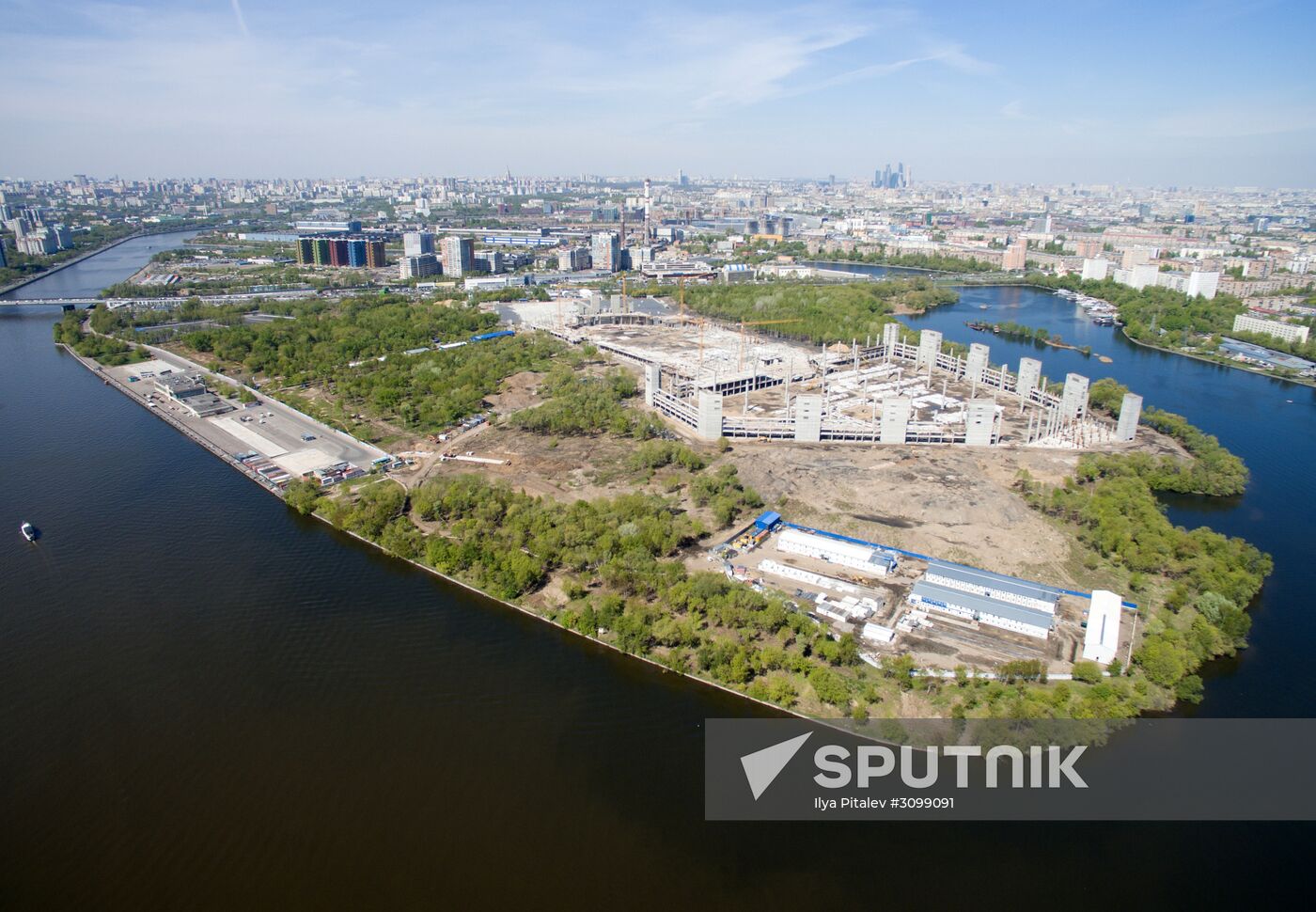 Nagatino bottom land in Moscow