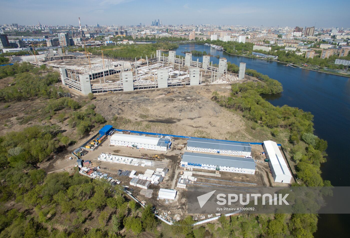 Nagatino bottom land in Moscow