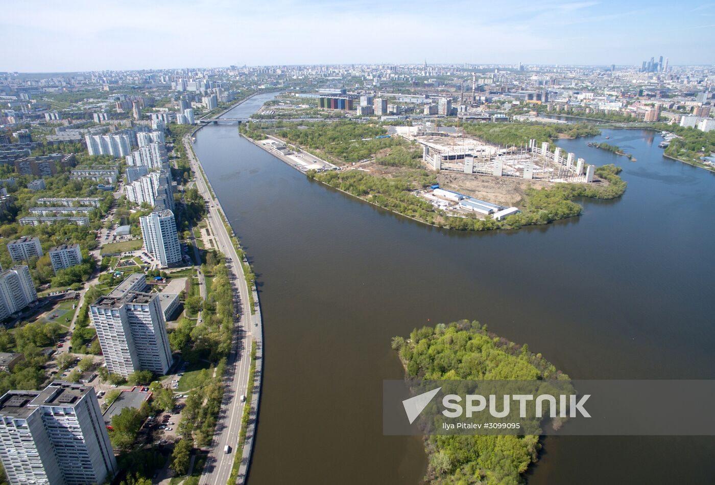 Nagatino bottom land in Moscow
