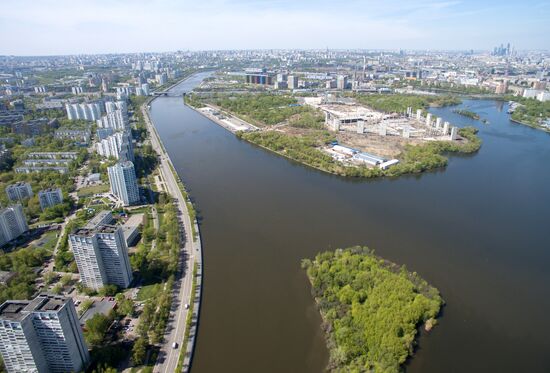 Nagatino bottom land in Moscow