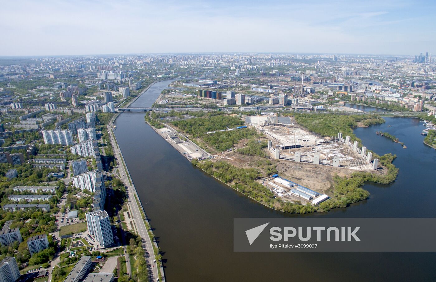 Nagatino bottom land in Moscow