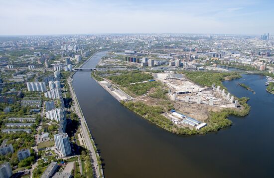 Nagatino bottom land in Moscow
