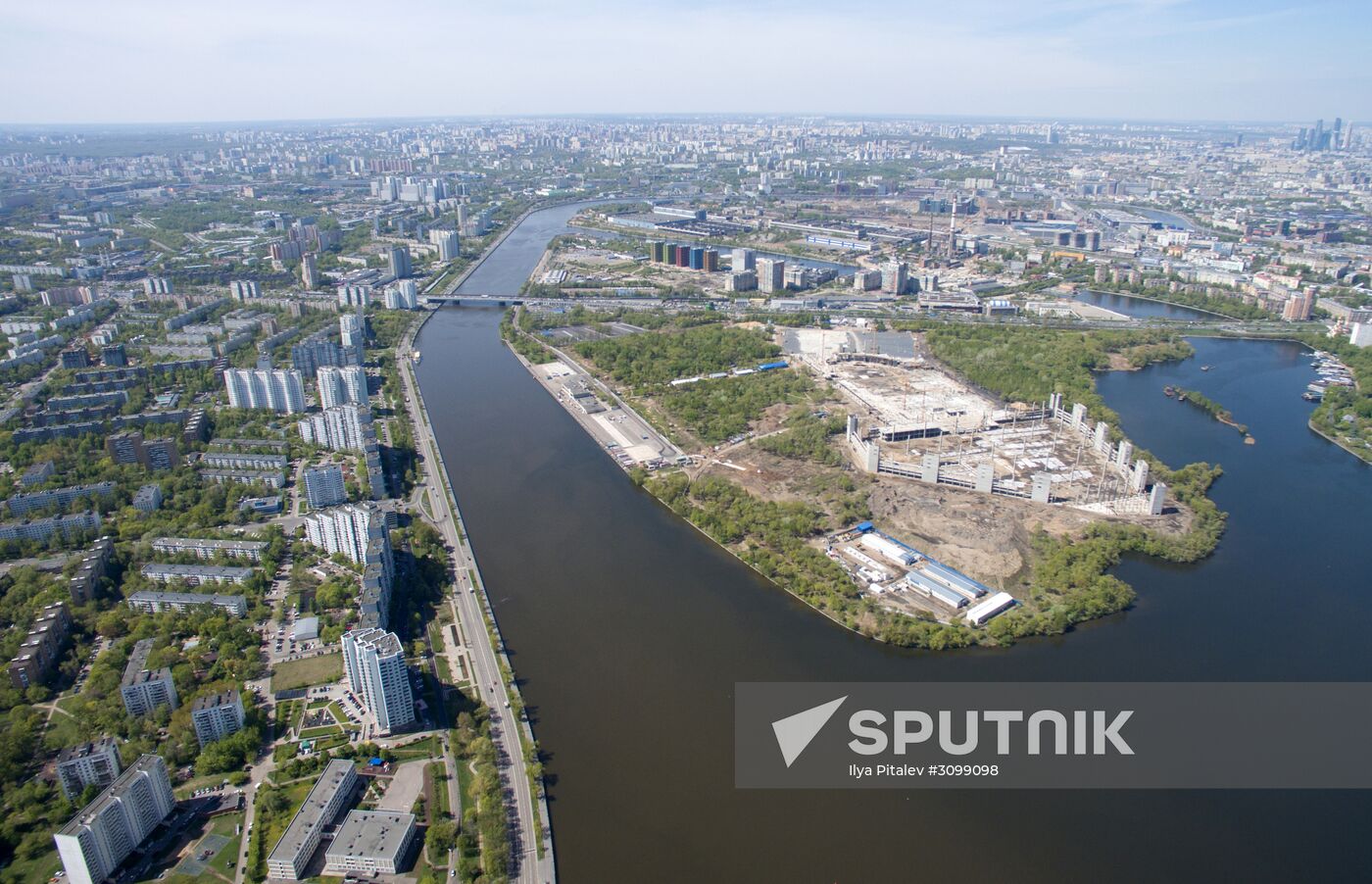 Nagatino bottom land in Moscow