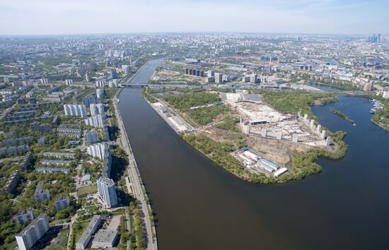 Nagatino bottom land in Moscow