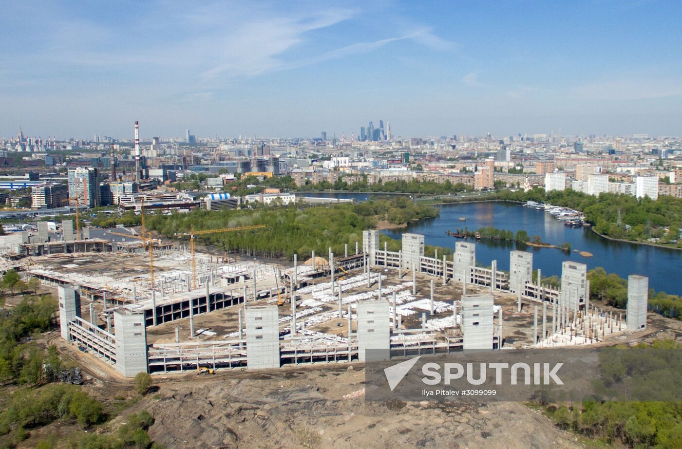 Nagatino bottom land in Moscow