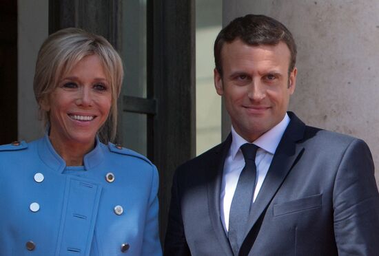 French President-Elect Emmanuel Macron being sworn in