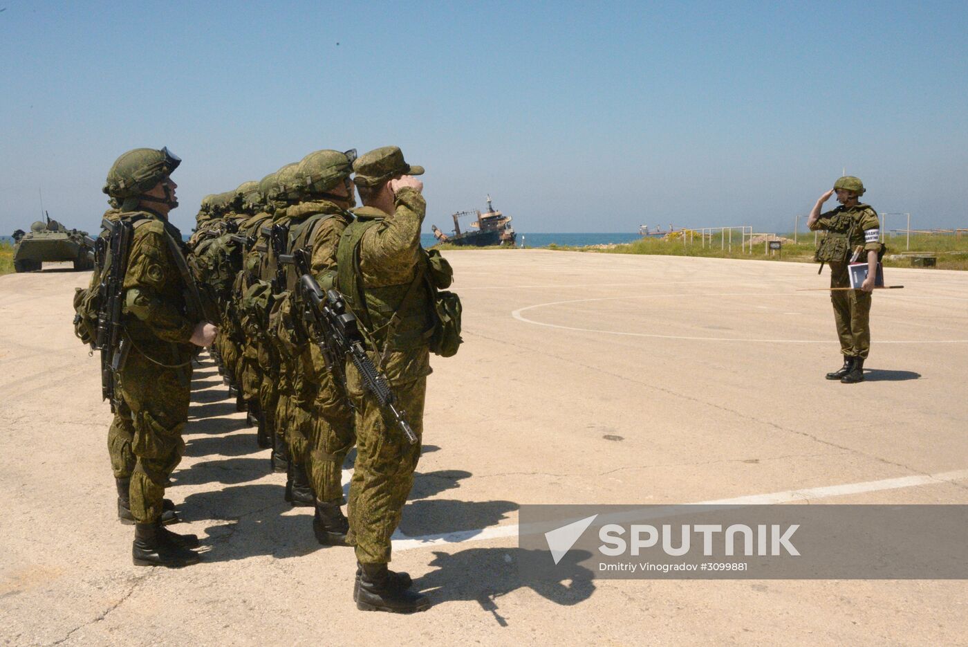 Joint Russian-Syrian military exercise in Tartous