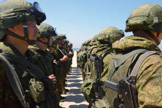 Joint Russian-Syrian military exercise in Tartous