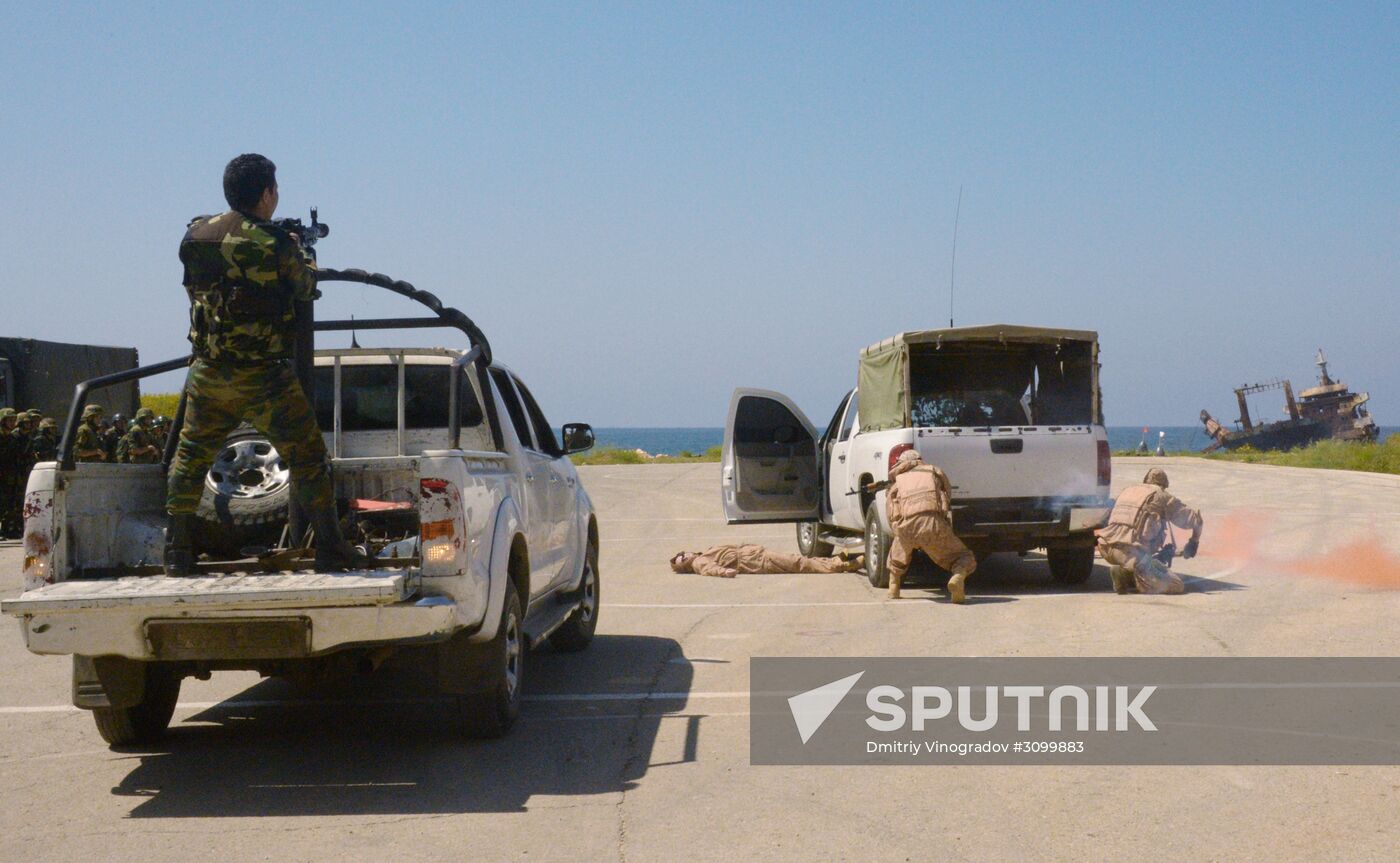 Joint Russian-Syrian military exercise in Tartous