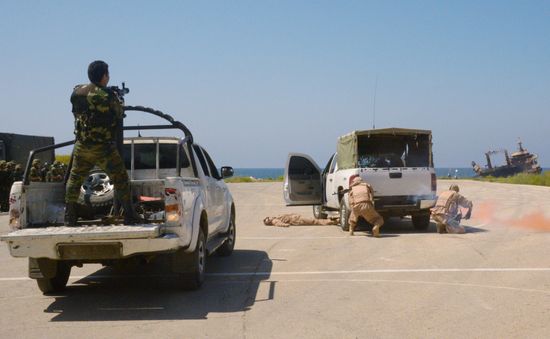 Joint Russian-Syrian military exercise in Tartous