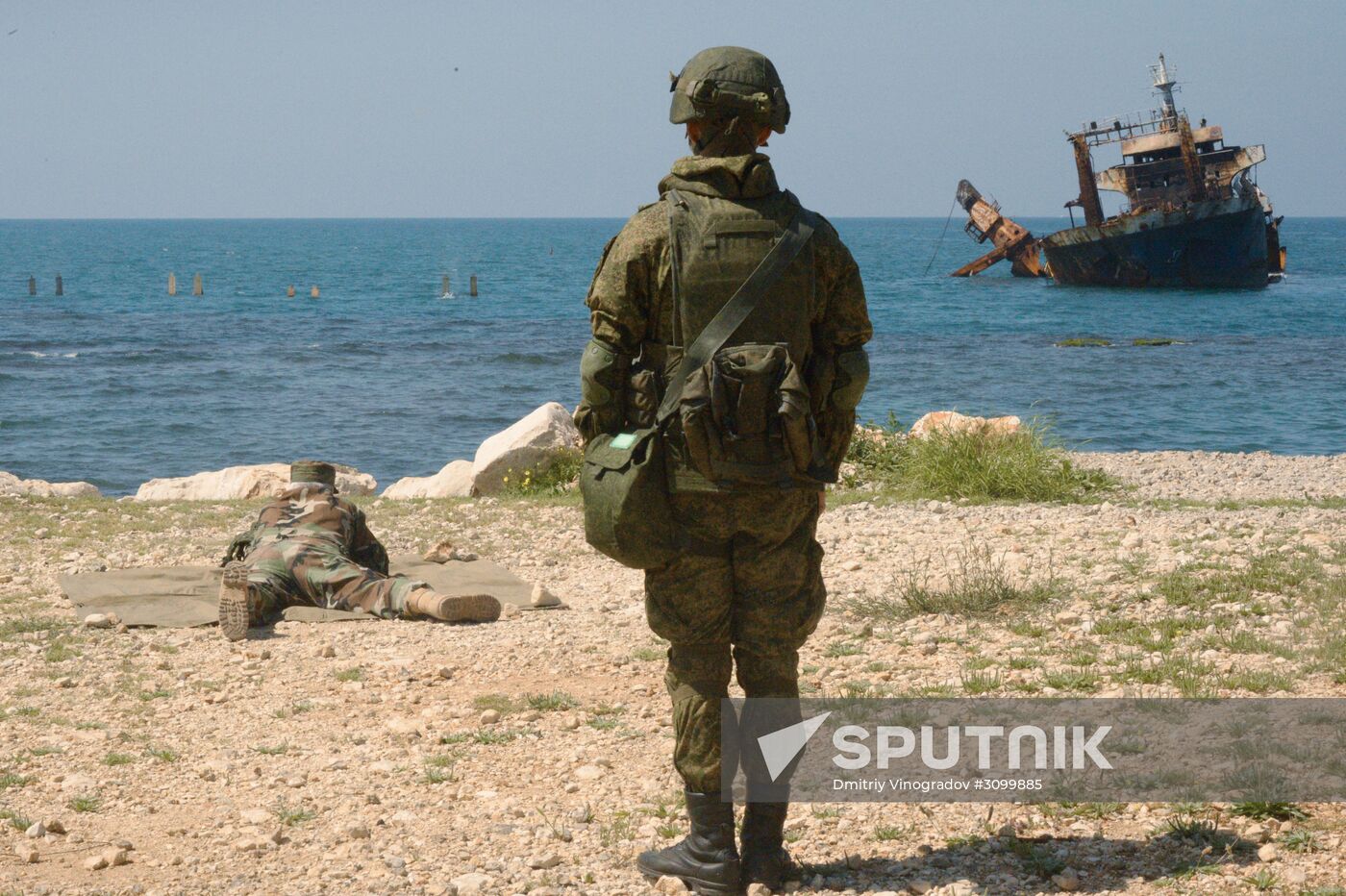 Joint Russian-Syrian military exercise in Tartous
