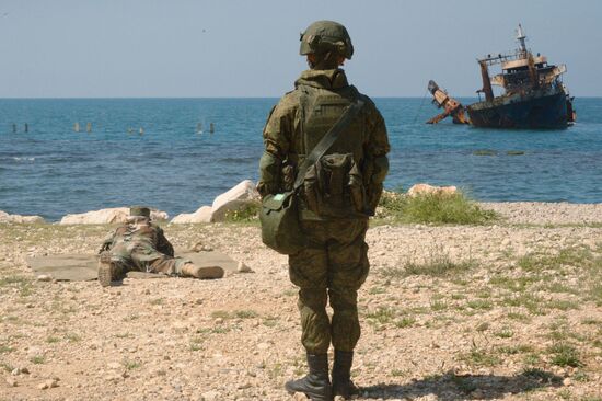 Joint Russian-Syrian military exercise in Tartous