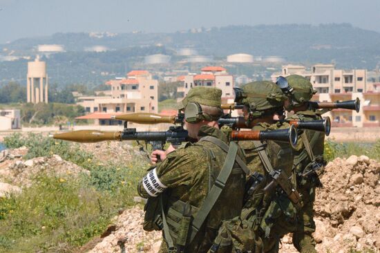 Joint Russian-Syrian military exercise in Tartous