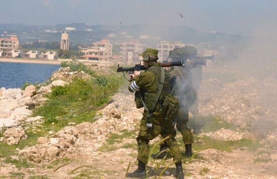 Joint Russian-Syrian military exercise in Tartous
