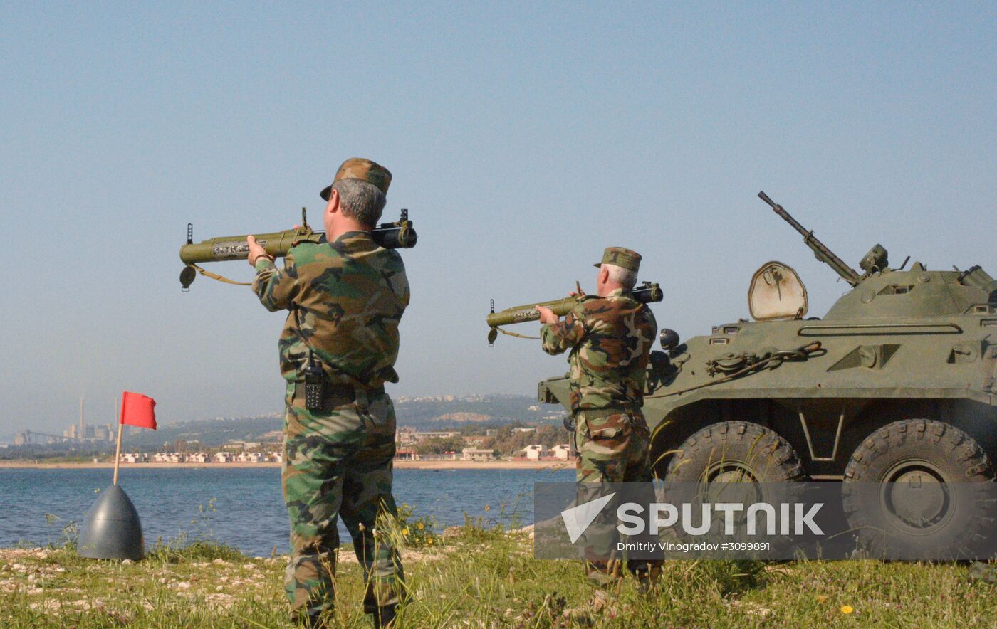 Joint Russian-Syrian military exercise in Tartous