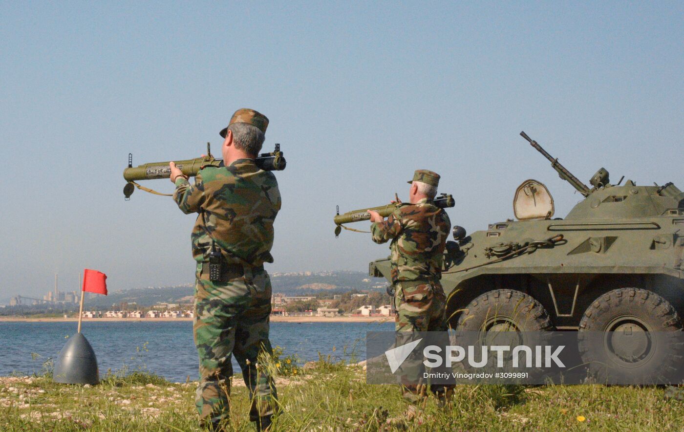 Joint Russian-Syrian military exercise in Tartous