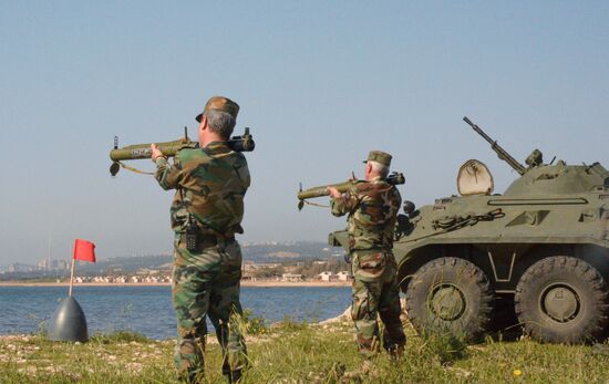 Joint Russian-Syrian military exercise in Tartous