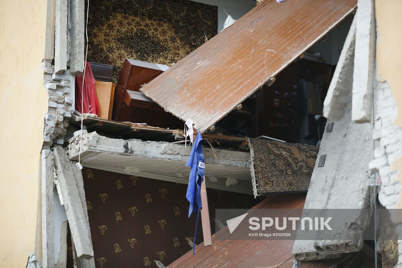 Gas explosion in residential building in Volgograd