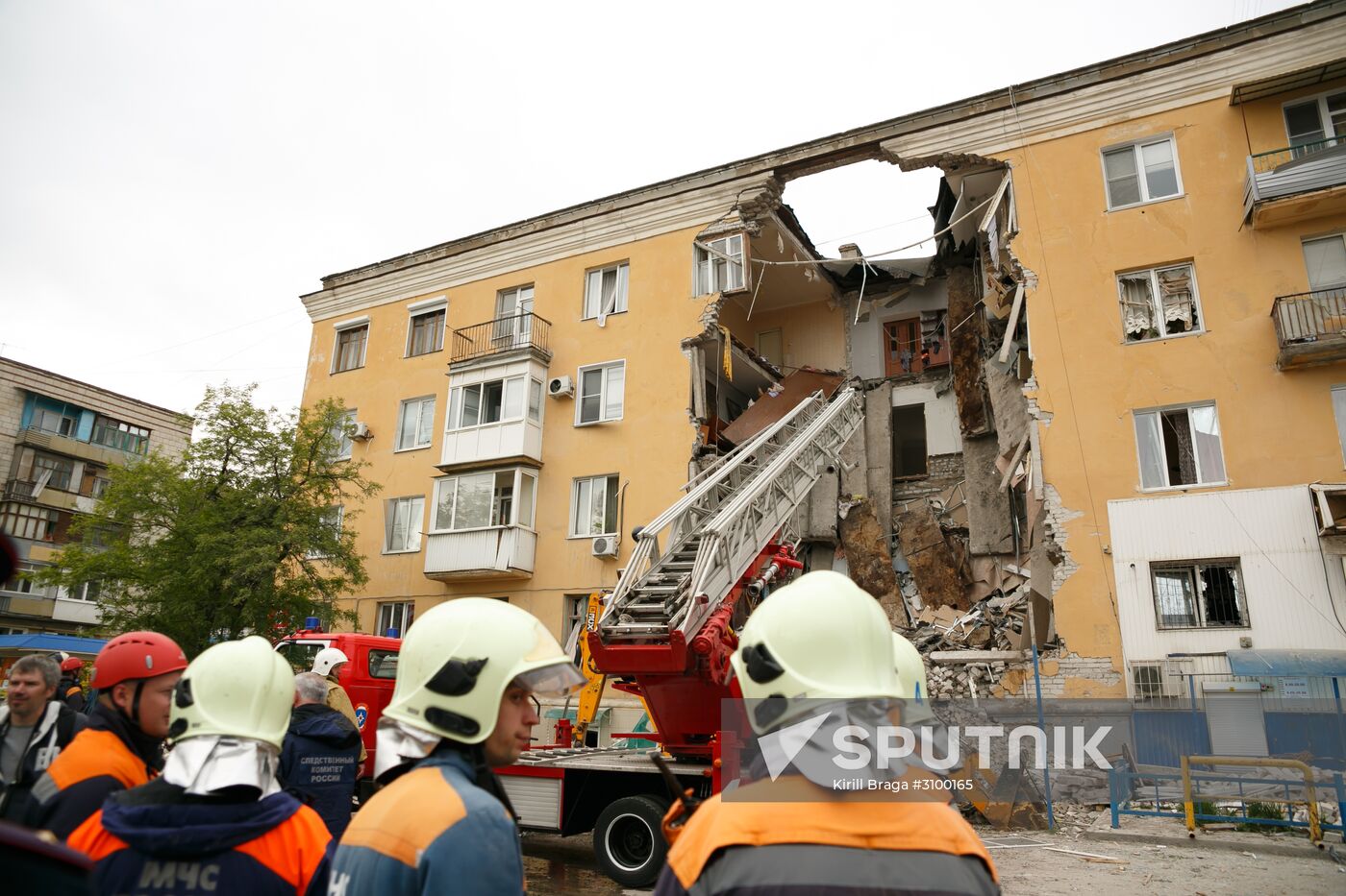 Gas explosion in residential building in Volgograd