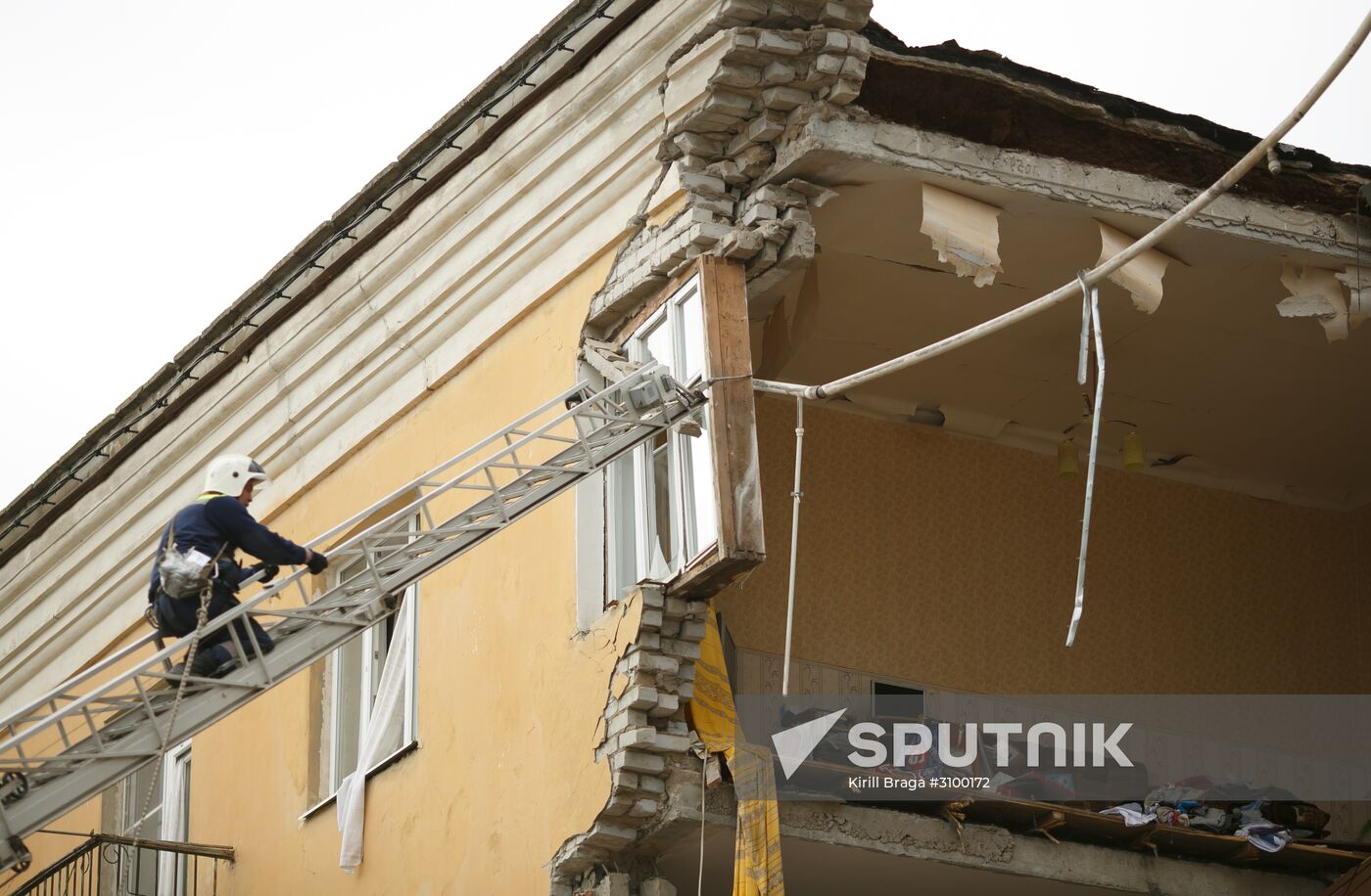 Gas explosion in residential building in Volgograd