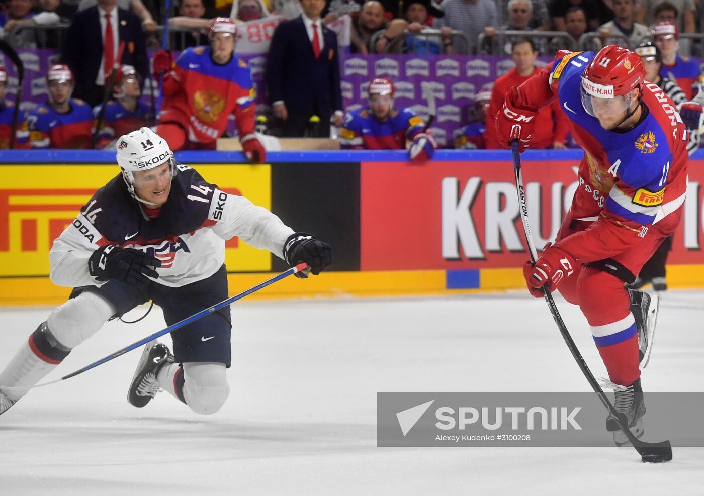 2017 IIHF World Championship. Russia vs USA