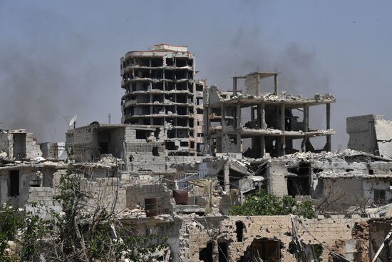 Situation in Qaboun neighborhood in Damascus suburb