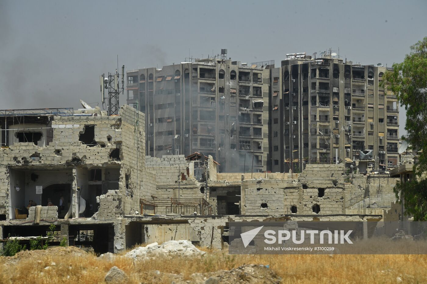 Situation in Qaboun neighborhood in Damascus suburb