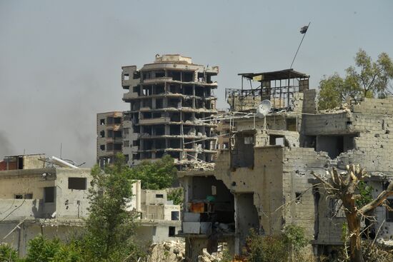Situation in Qaboun neighborhood in Damascus suburb